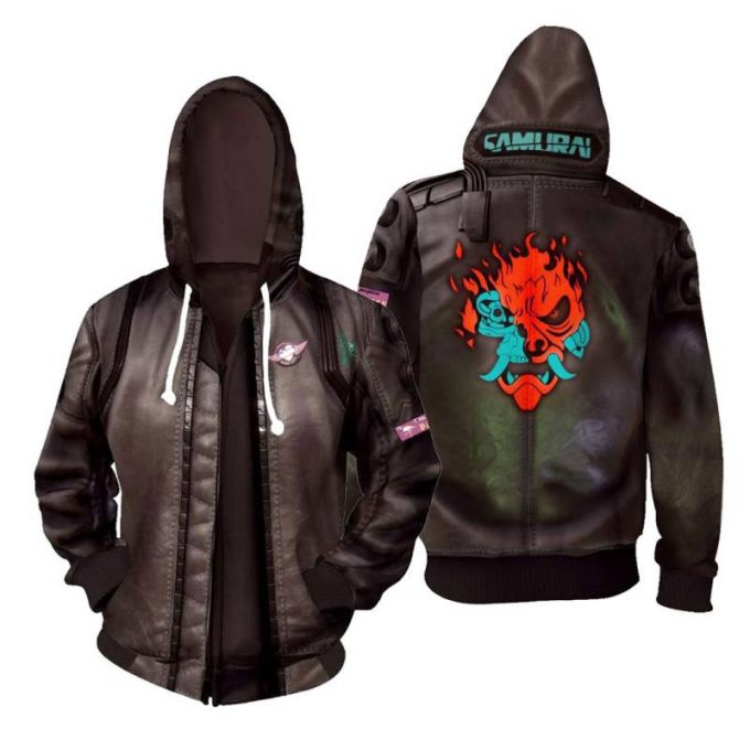 Cyberpunk 2077 leather hoodie