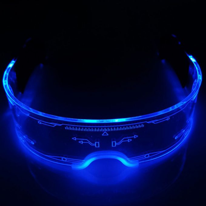 glowing cyberpunk led glasses